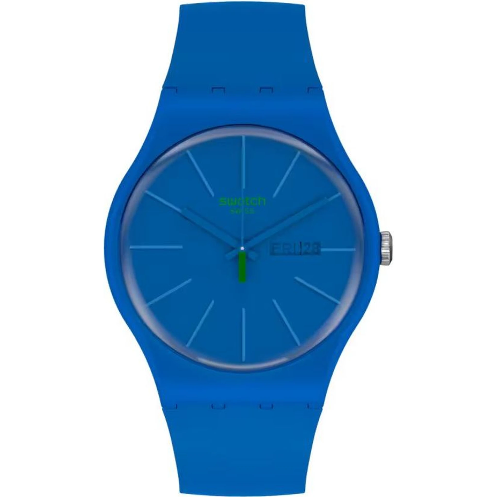Blue Plastic Dress Watch