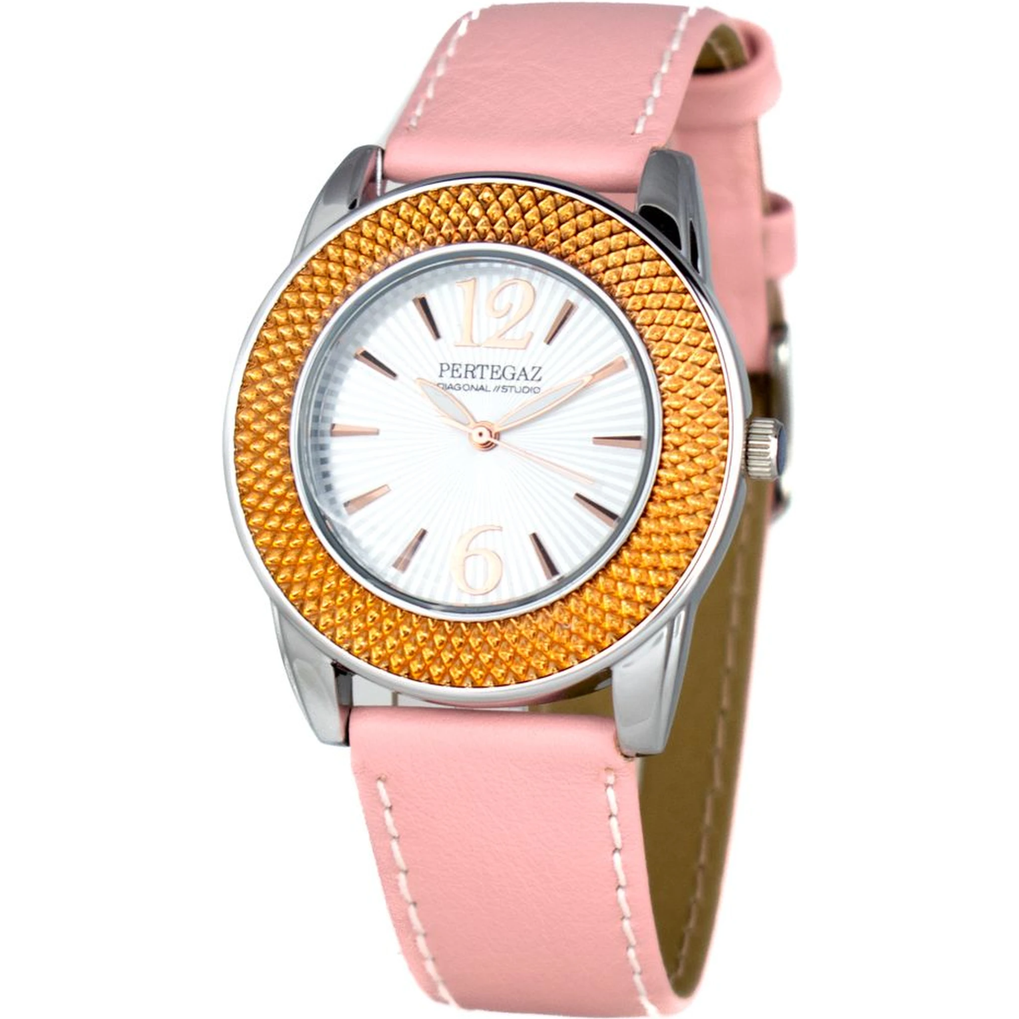 Multicolor Leather Dress Watch