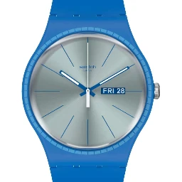 Blue Plastic Dress Watch