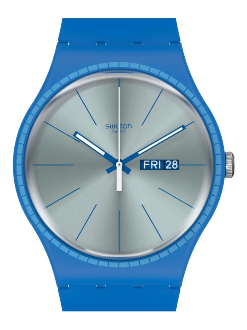 Blue Plastic Dress Watch