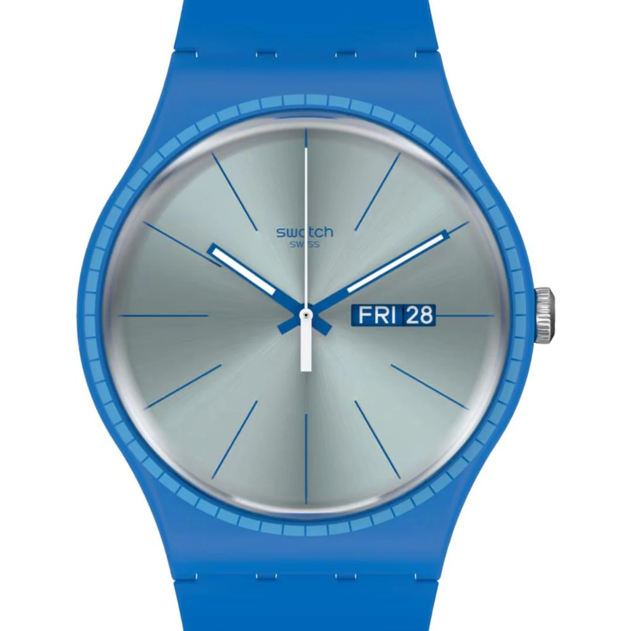 Blue Plastic Dress Watch