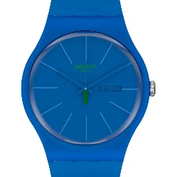 Blue Plastic Dress Watch