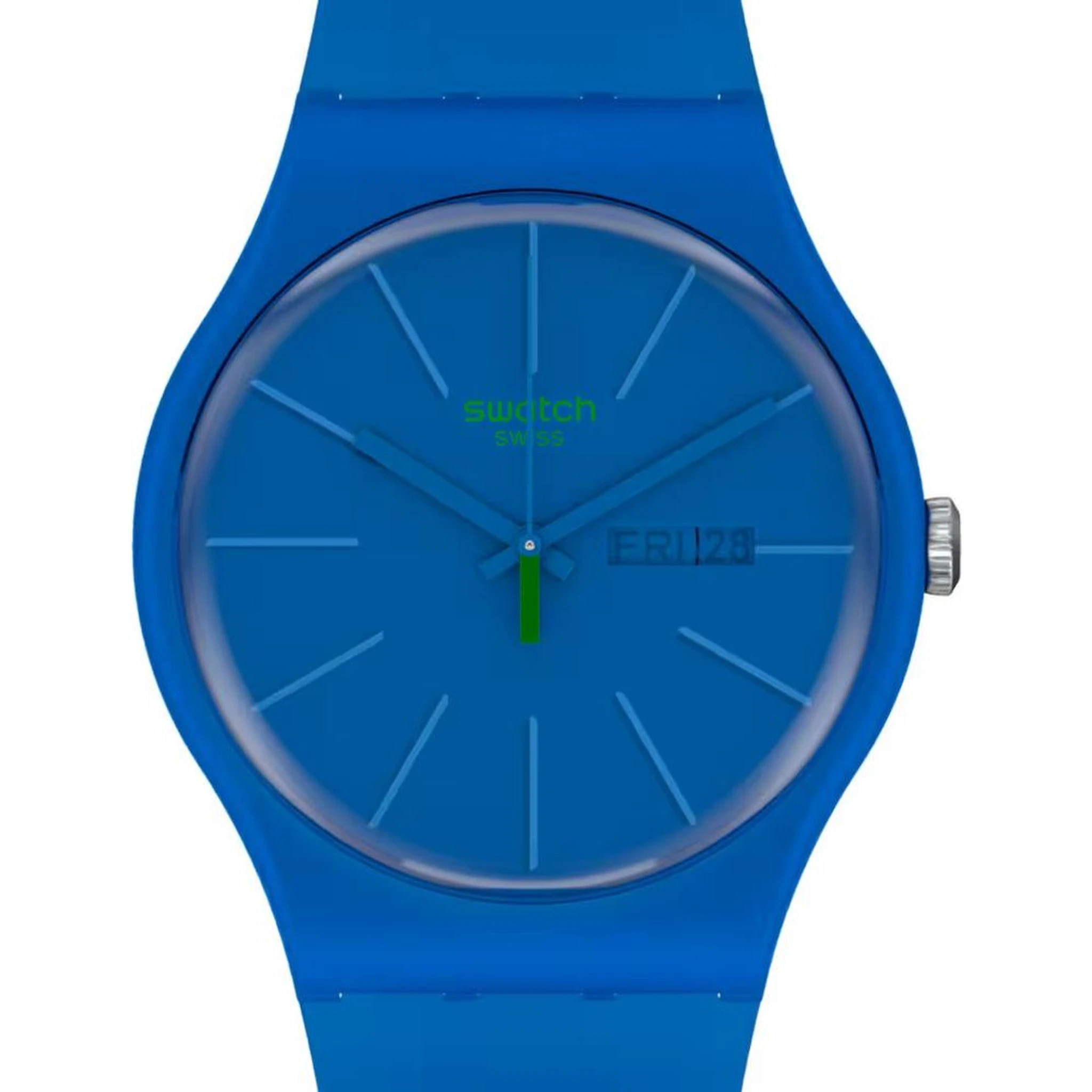 Blue Plastic Dress Watch