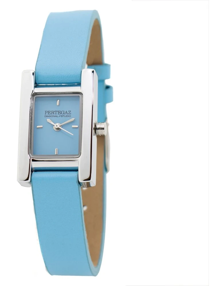 Blue Leather Dress Watch