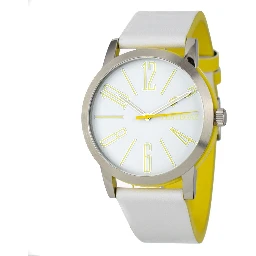 White Leather Dress Watch