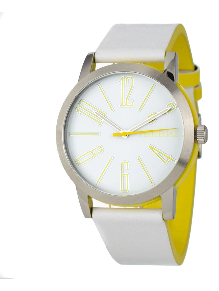 White Leather Dress Watch