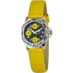 Bicolor Leather Dress Watch