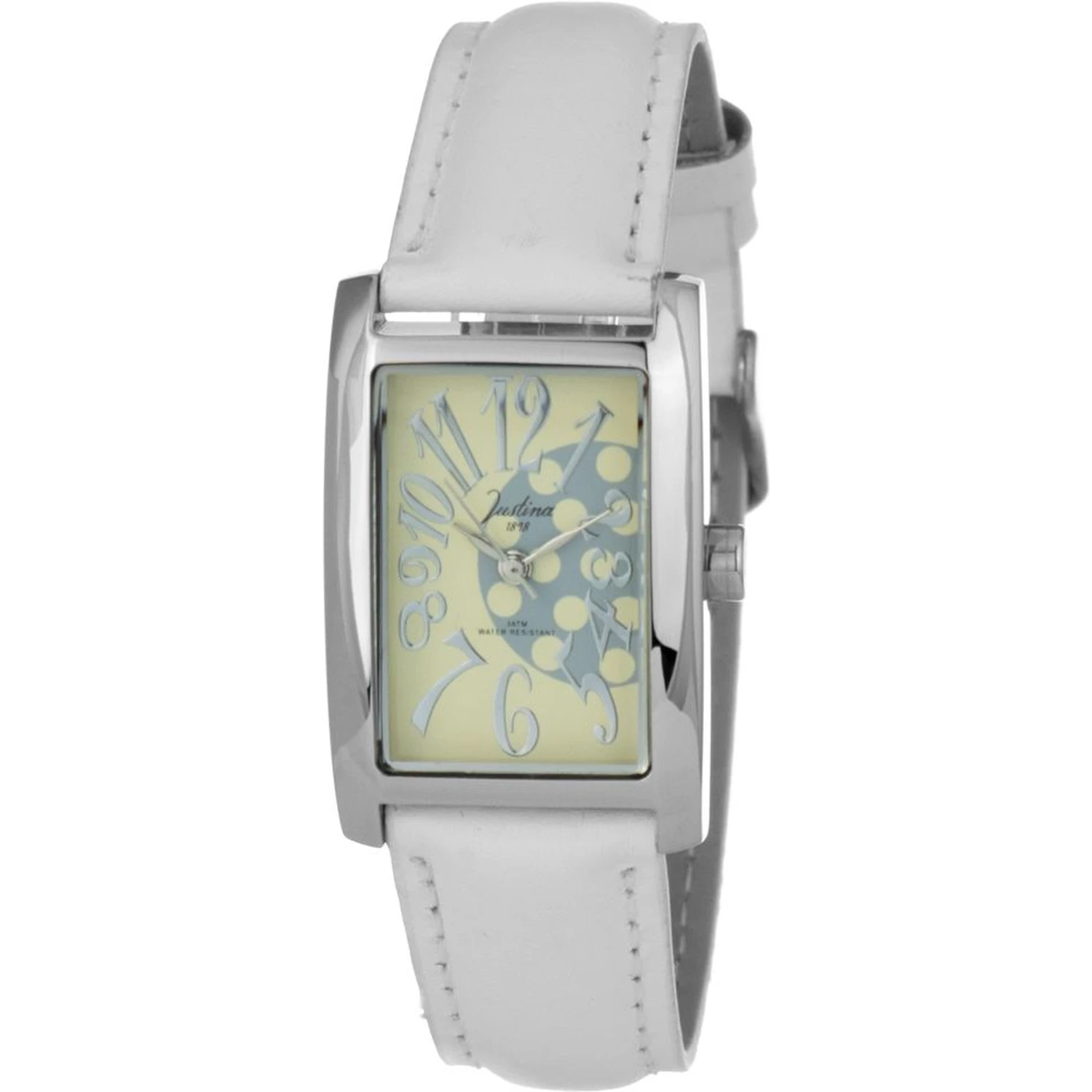 White Leather Dress Watch