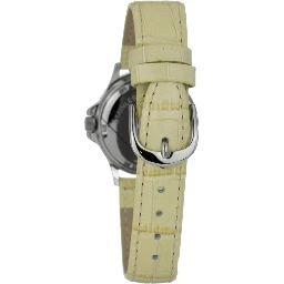 Beige Leather Dress Watch