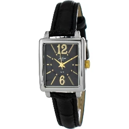 Black Leather Dress Watch