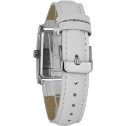White Leather Dress Watch