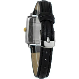 Black Leather Dress Watch