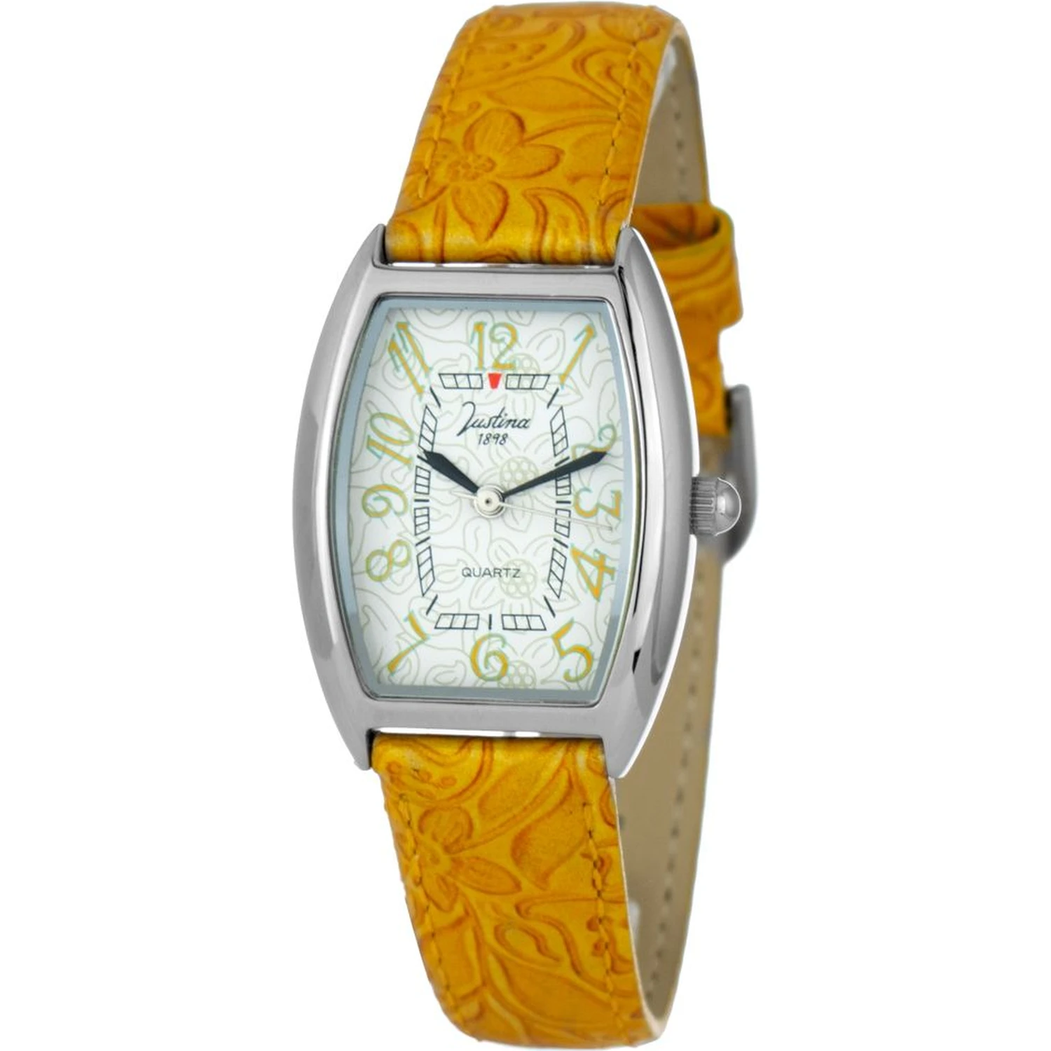 Orange Leather Dress Watch