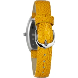 Orange Leather Dress Watch