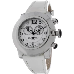 White Leather Dress Watch