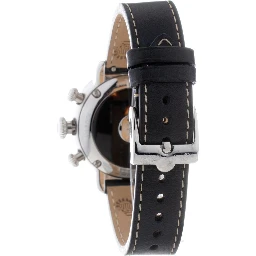 Black Leather Dress Watch