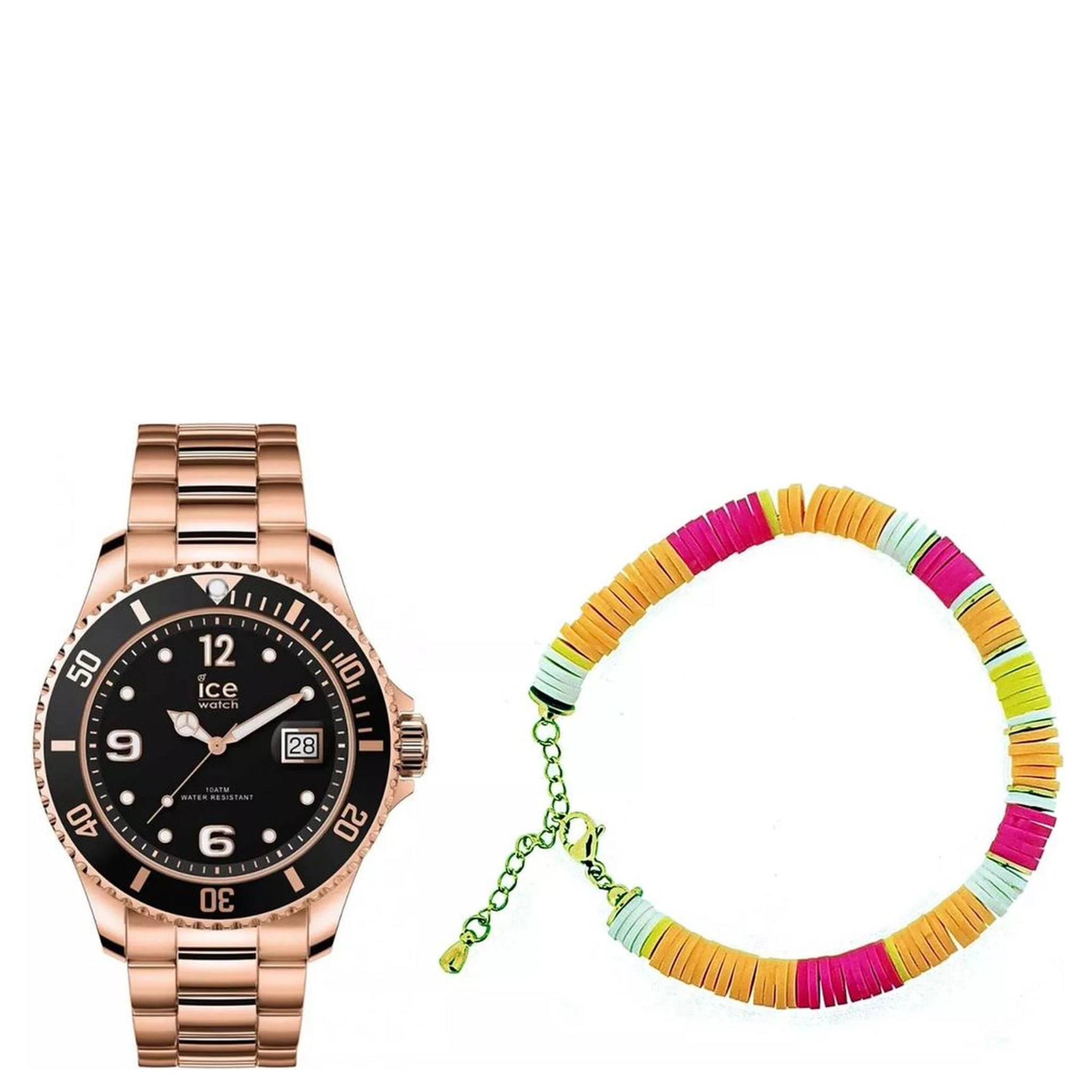 Multicolor Stainless Steel Bracelet Watch