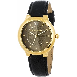 Black Leather Dress Watch
