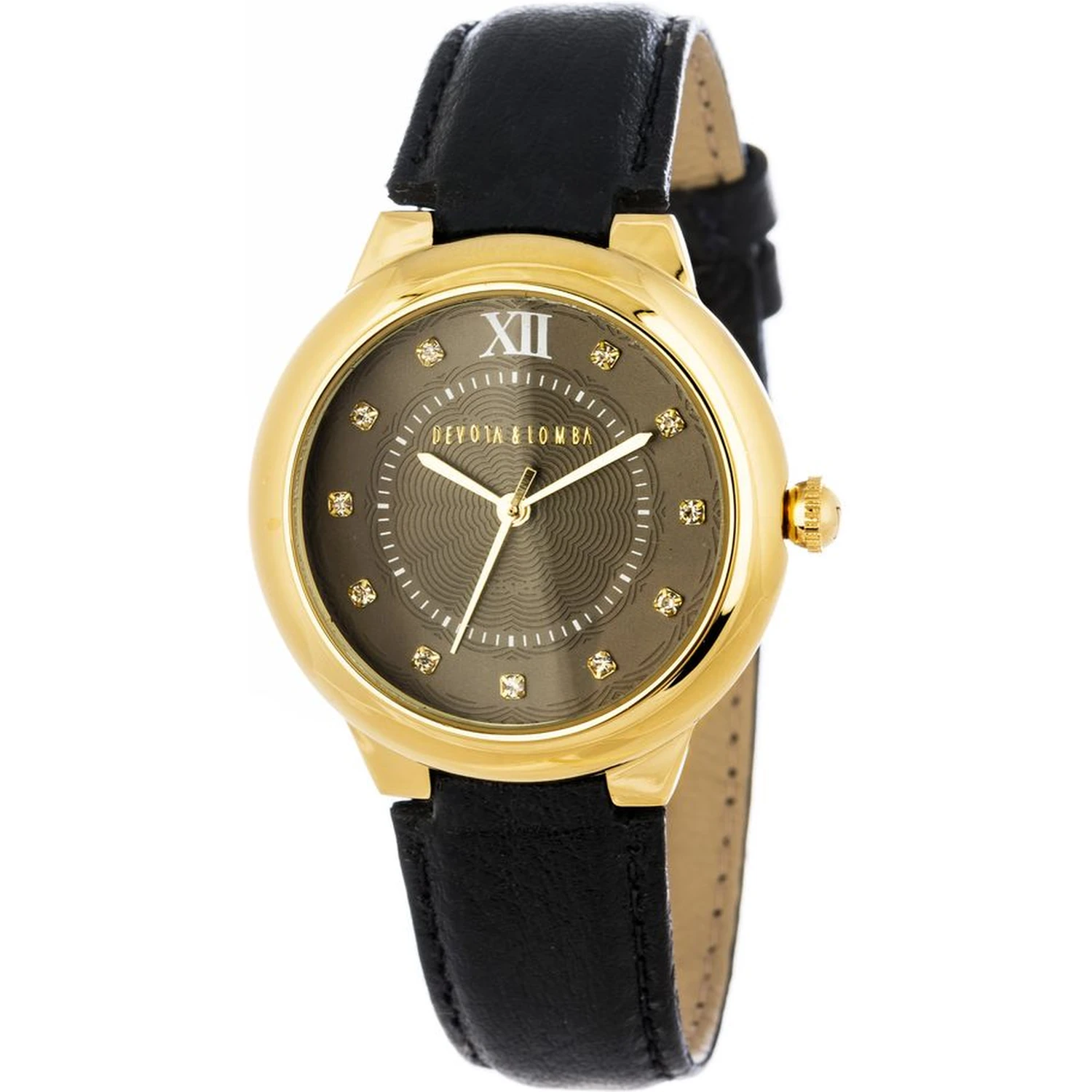 Black Leather Dress Watch