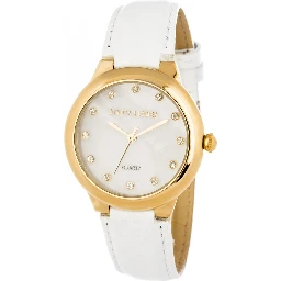 White Leather Dress Watch