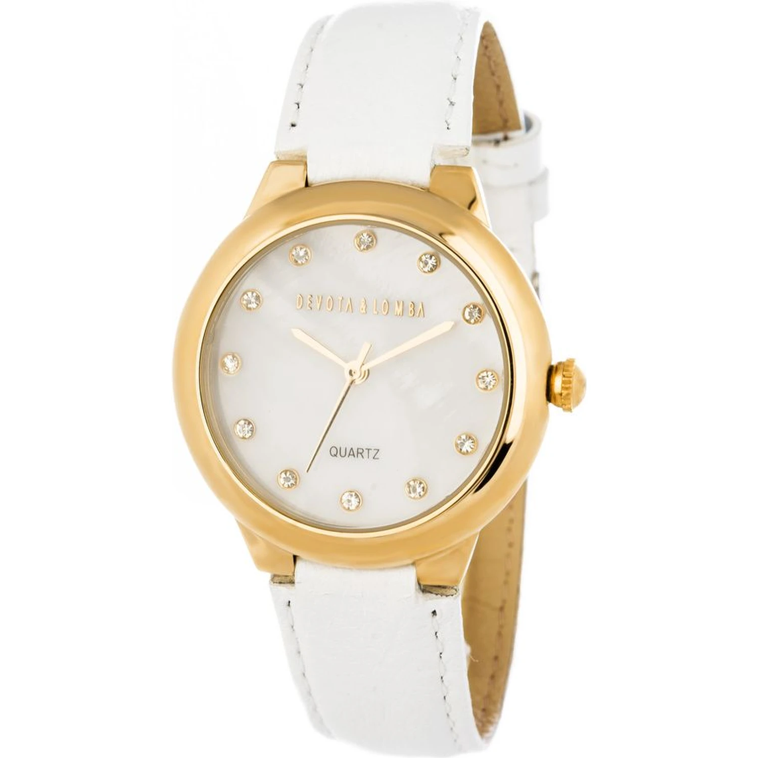 White Leather Dress Watch