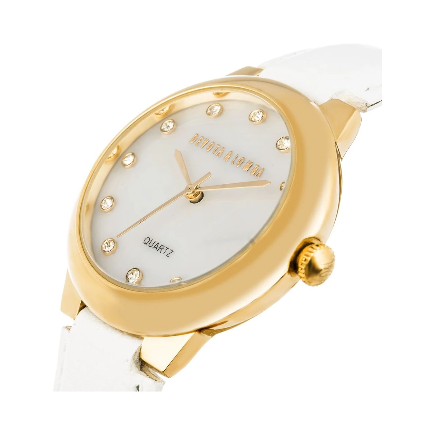 White Leather Dress Watch