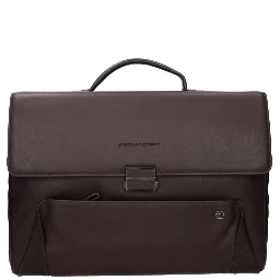 Brown Leather Business And Laptop Bag