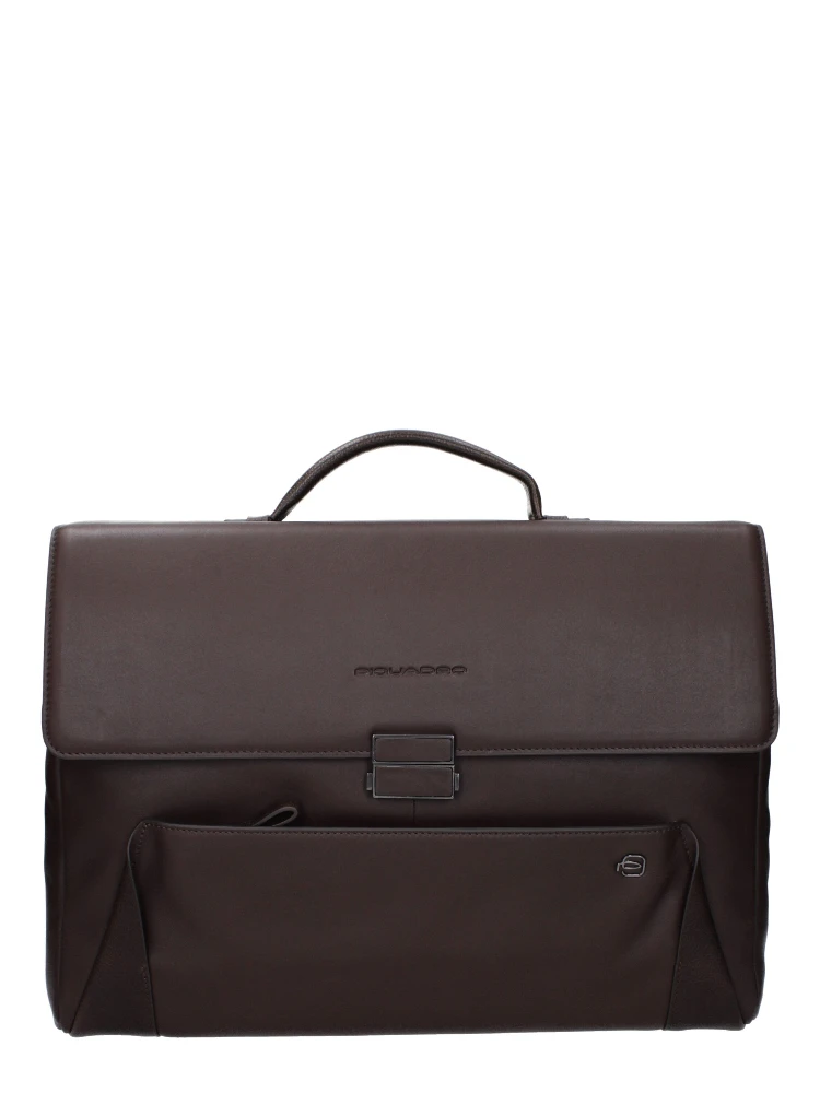 Brown Leather Business And Laptop Bag