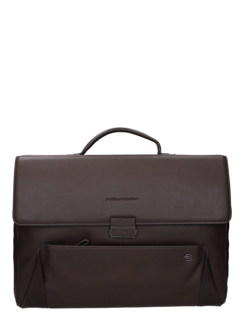Brown Leather Business And Laptop Bag