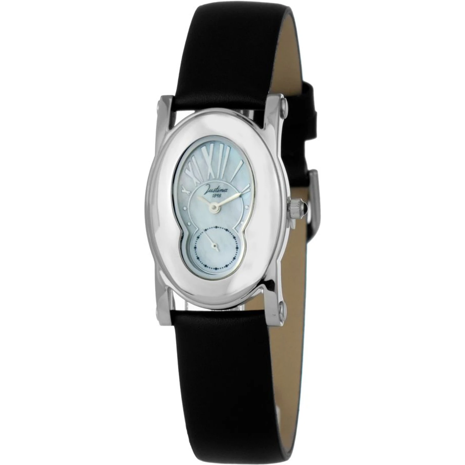 Black Leather Dress Watch
