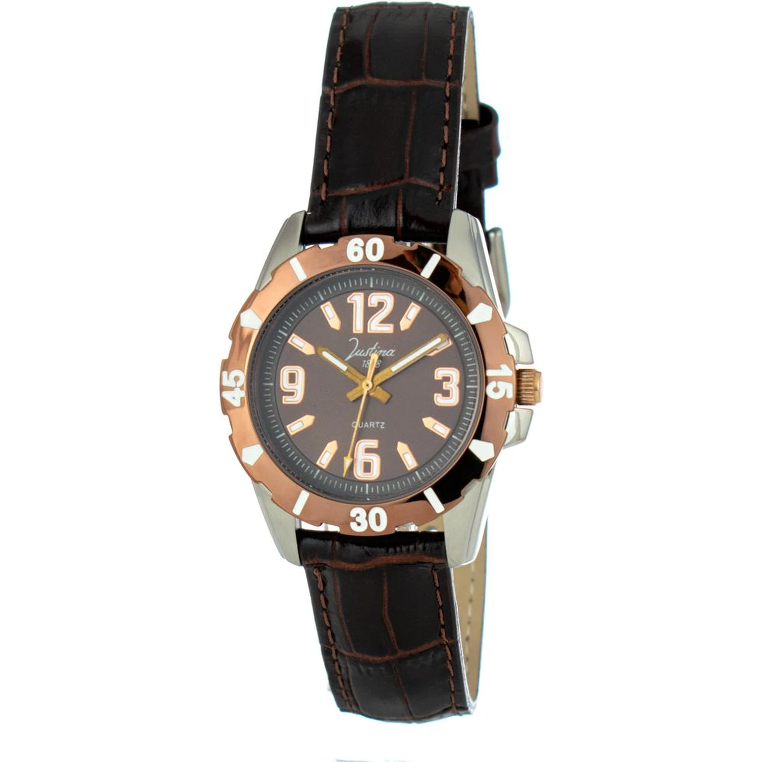 Brown Leather Dress Watch