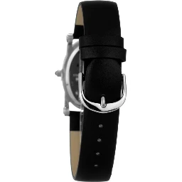 Black Leather Dress Watch