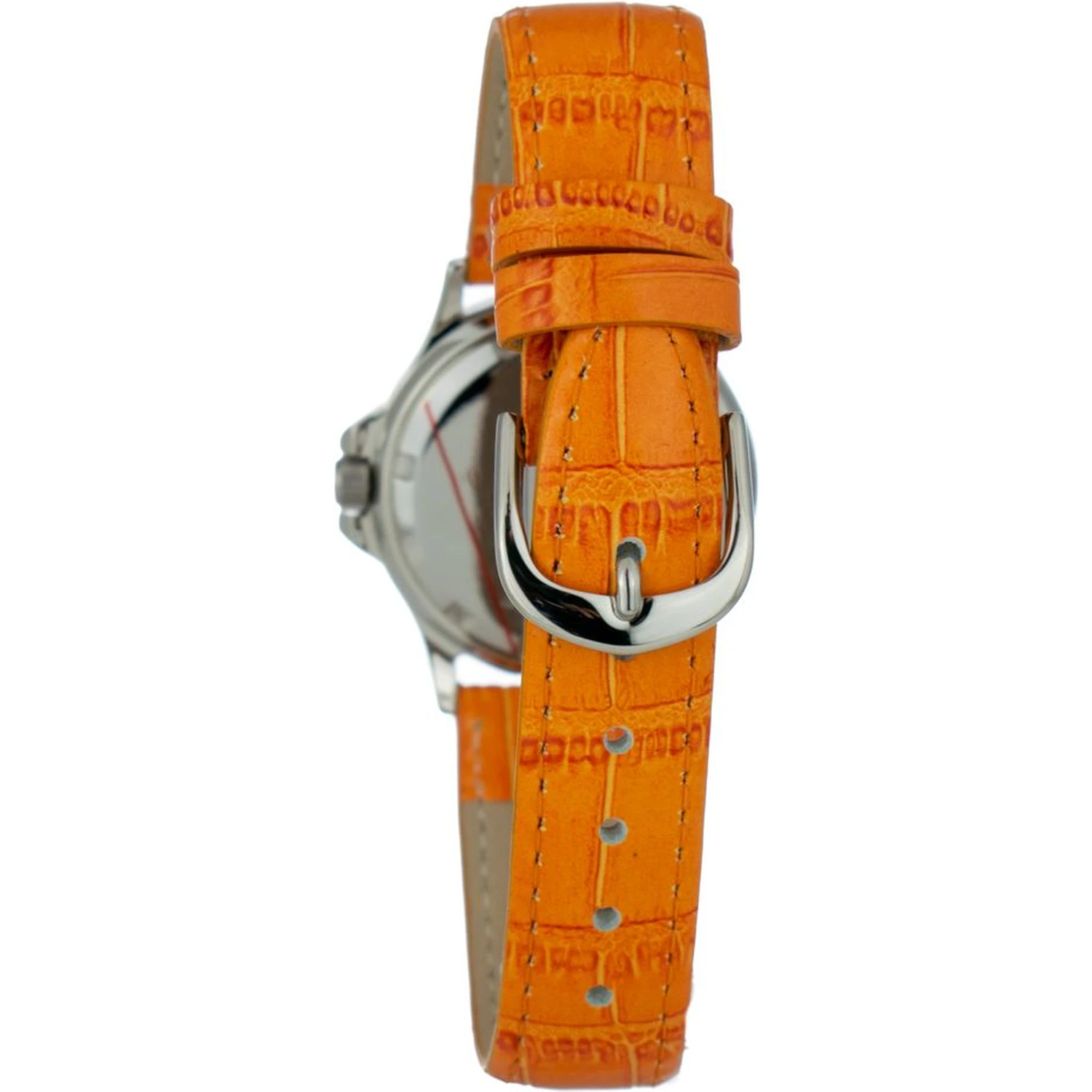 Orange Leather Dress Watch