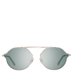 نظارات شمسية معدنية باللون الذهبي الوردي