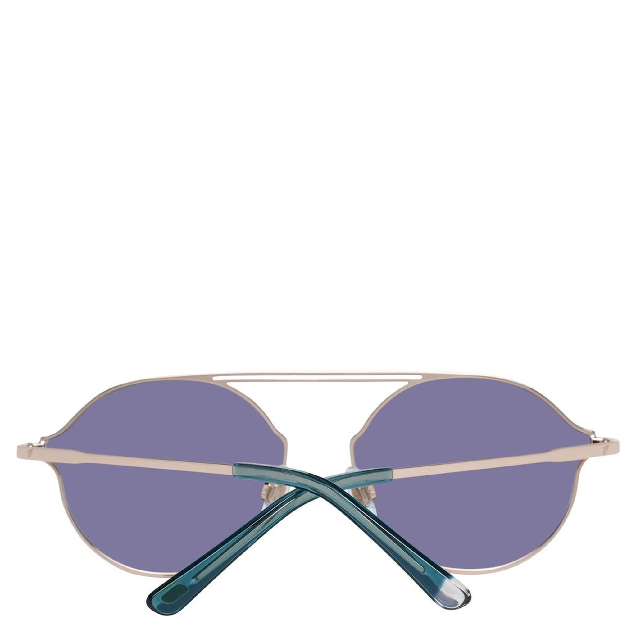 نظارات شمسية معدنية باللون الذهبي الوردي