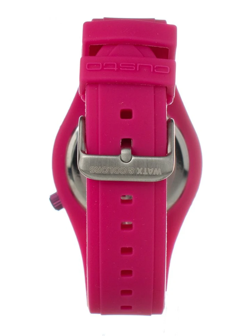 Pink Synthetic Bracelet Watch