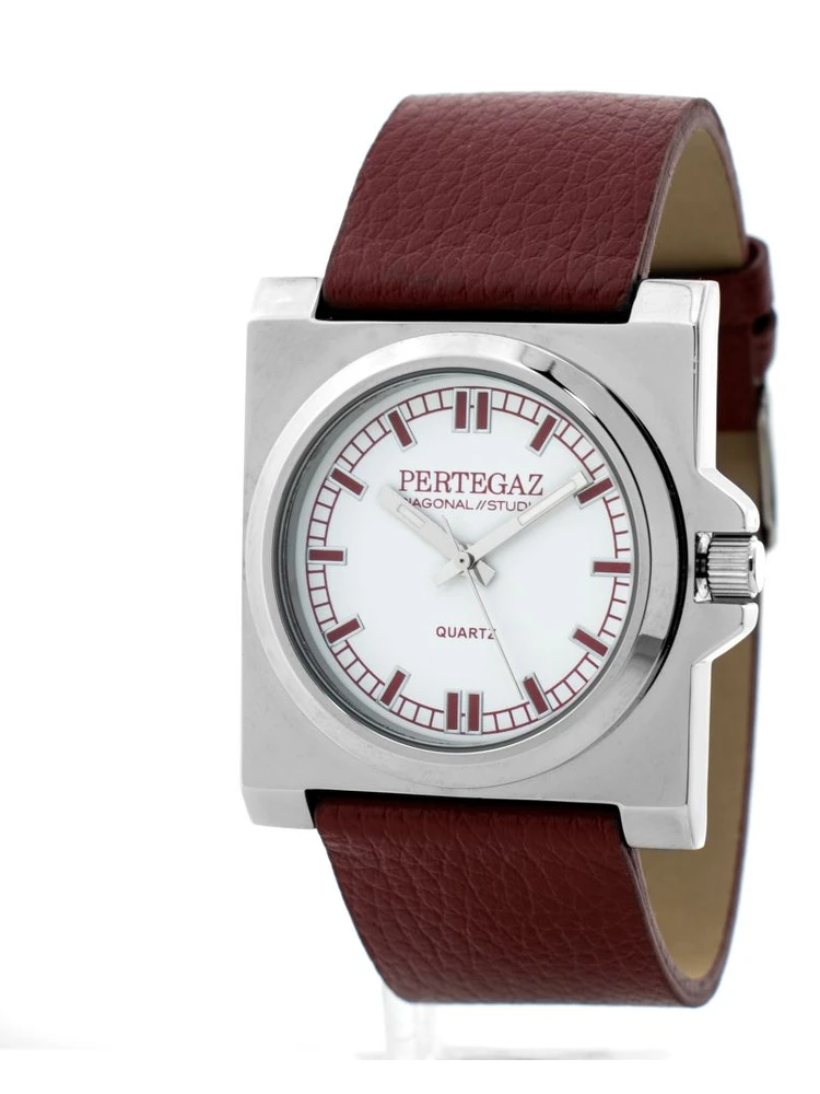 Bordeaux Leather Dress Watch
