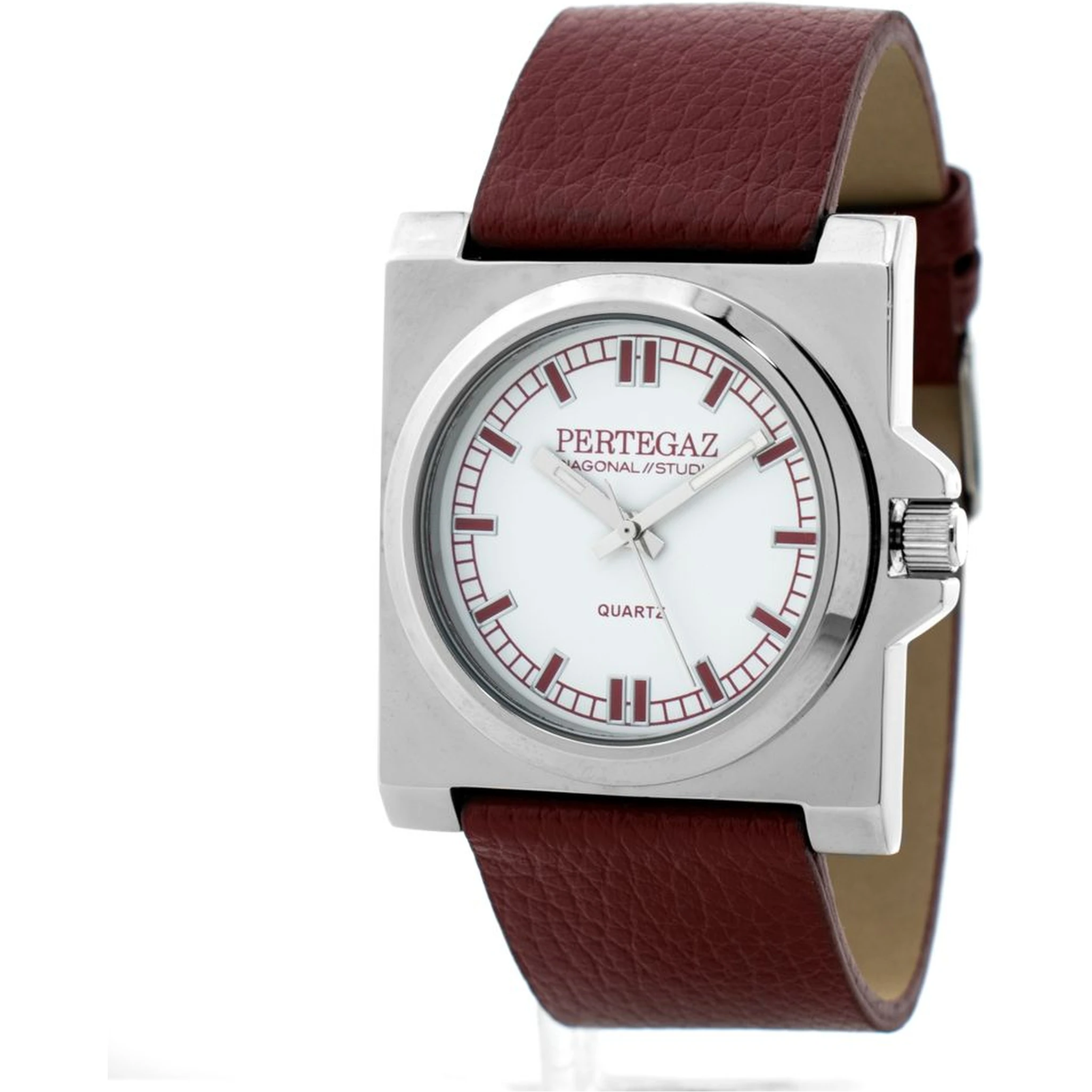 Bordeaux Leather Dress Watch