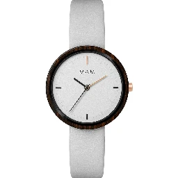 White Leather Dress Watch