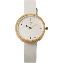 White Leather Dress Watch