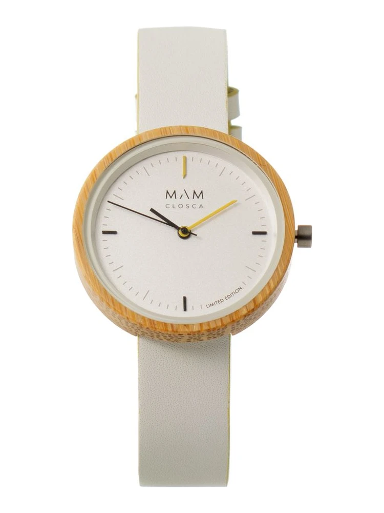 White Leather Dress Watch