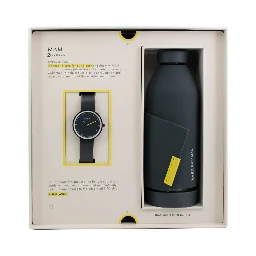 Gray Leather Dress Watch