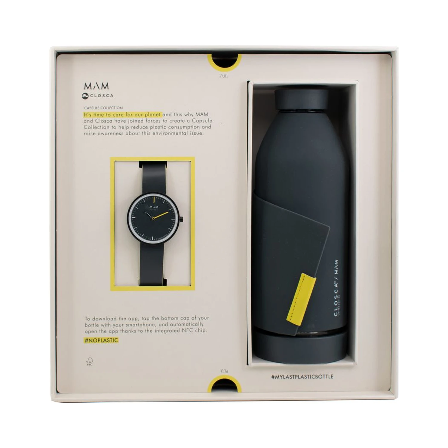 Gray Leather Dress Watch