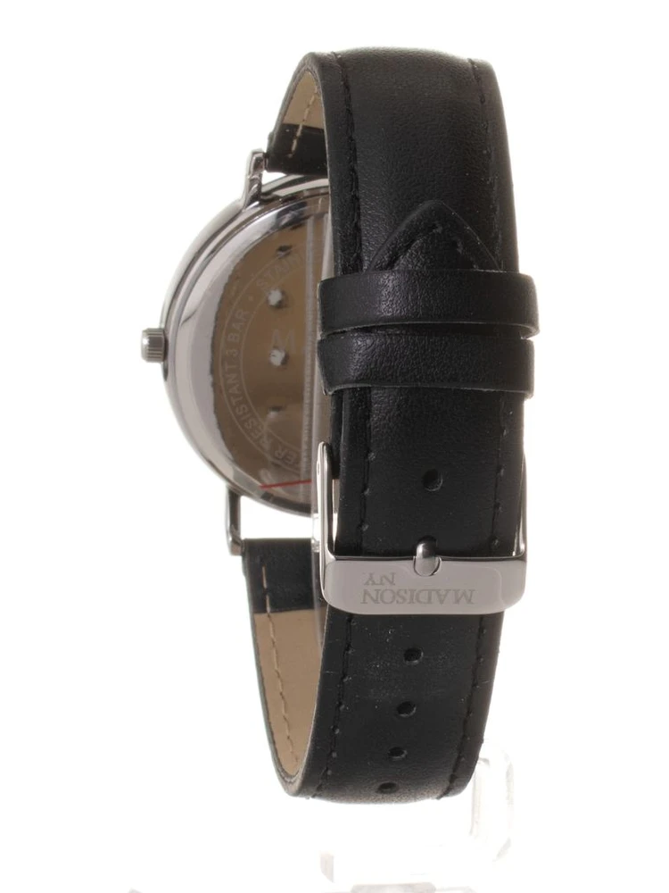 Black Artificial Leather Dress Watch alternative