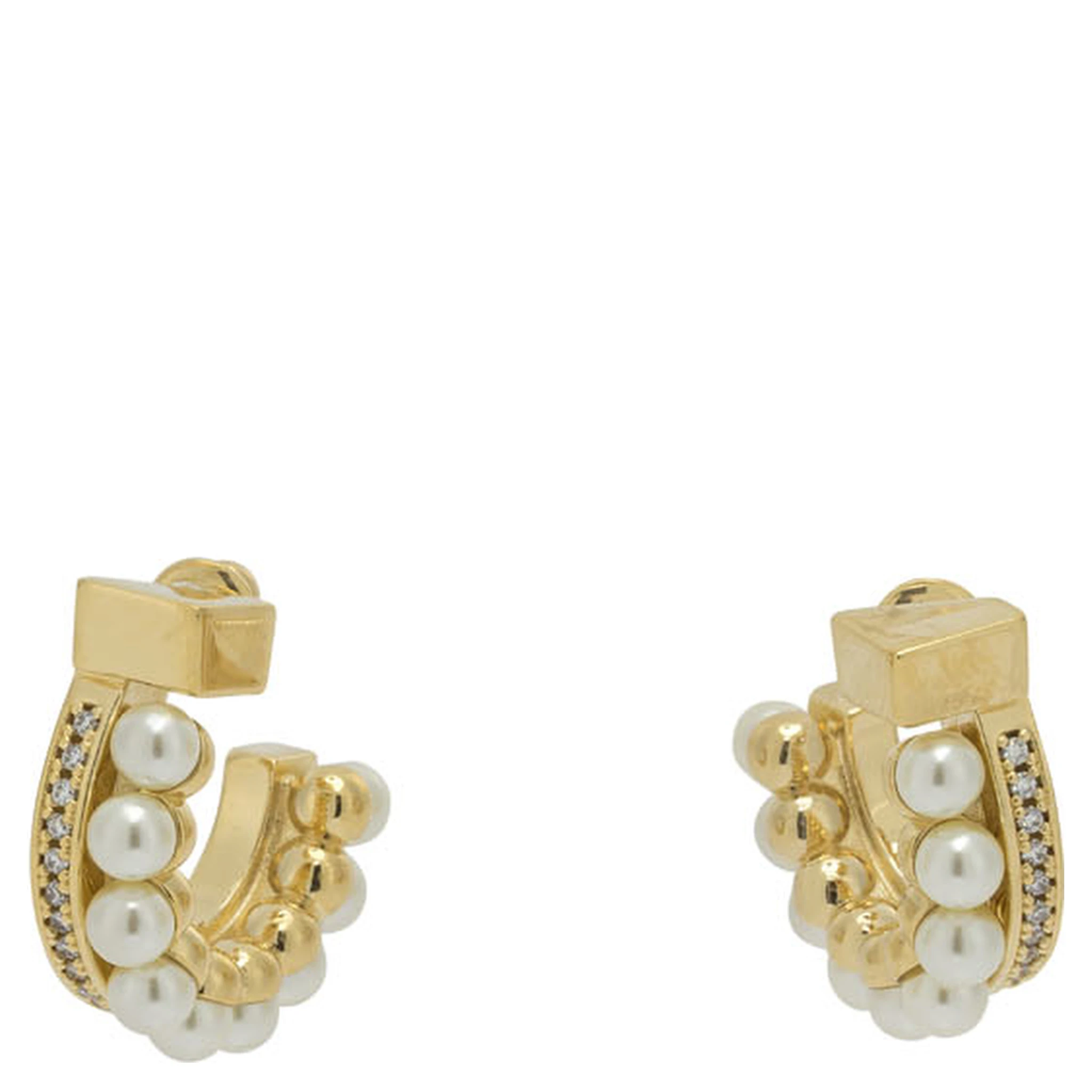 "Gancini" earrings with pearls