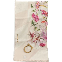 Gaia print wool scarf