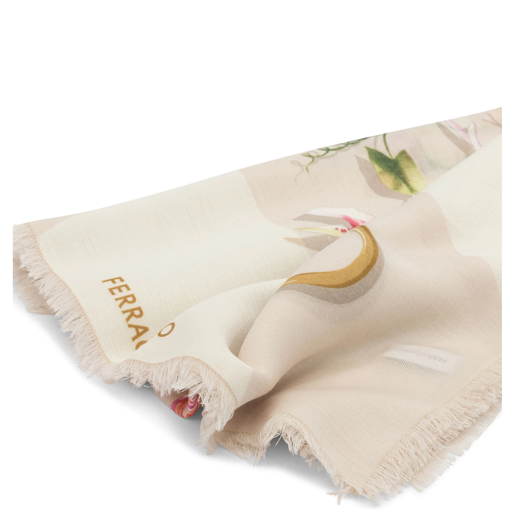 Gaia print wool scarf