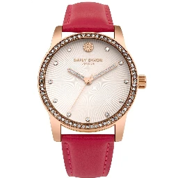 Red Leather Dress Watch