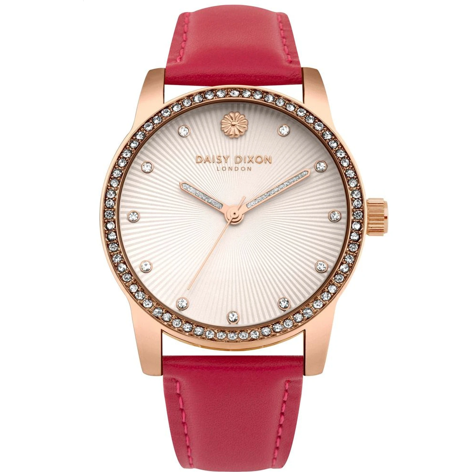 Red Leather Dress Watch