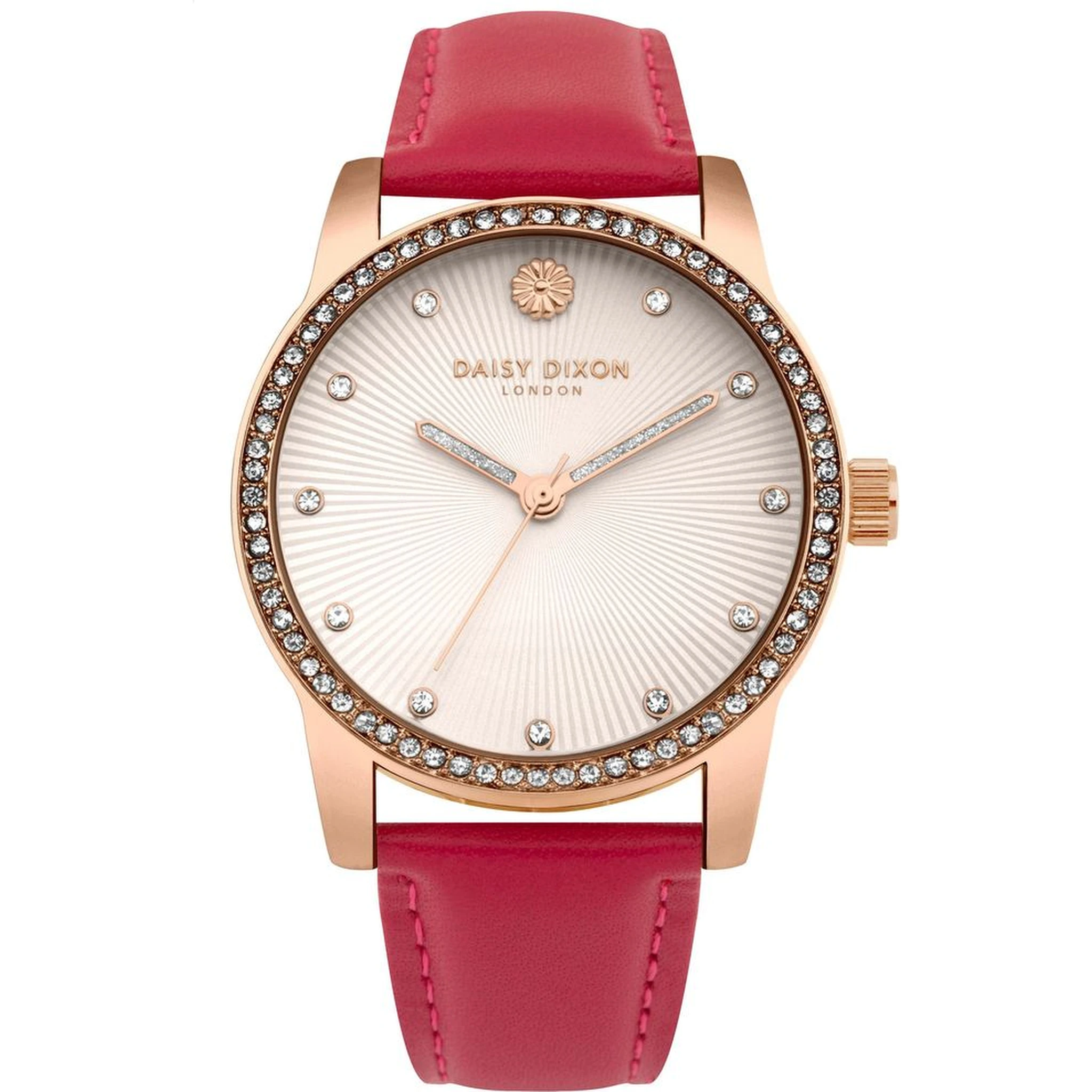 Red Leather Dress Watch